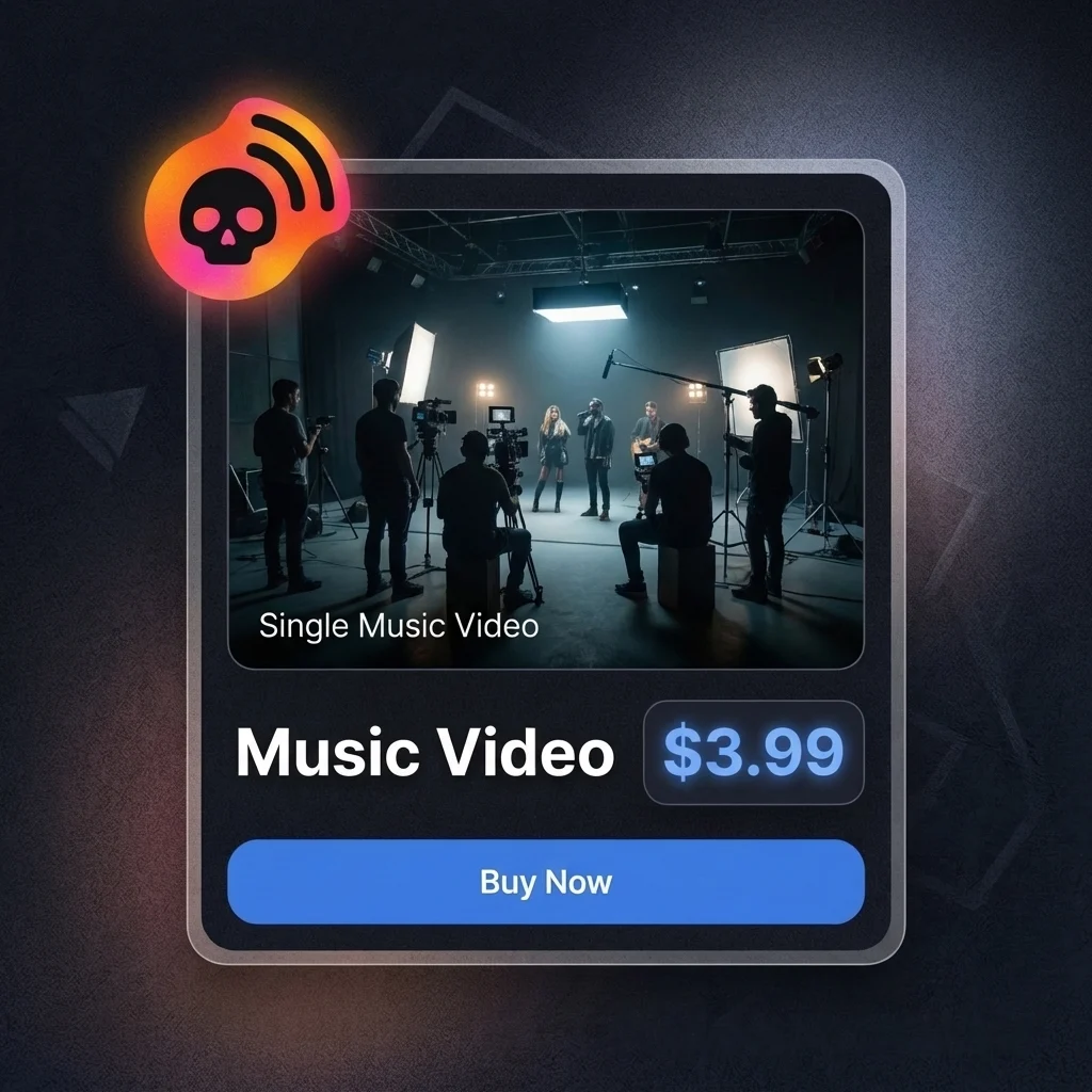 PirateRadio basic music video purchase card priced at $3.99