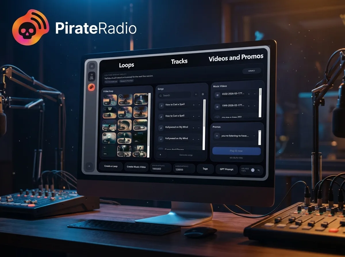 PirateRadio running in a studio environment